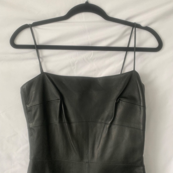 Black leather Tahari dress - Picture 6 of 6